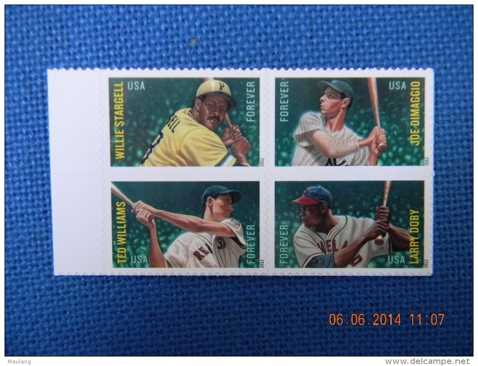 2012 Scott.n°4694-4697 Major League Baseball All-Stars (Forever) 4 Designs - Ongebruikt