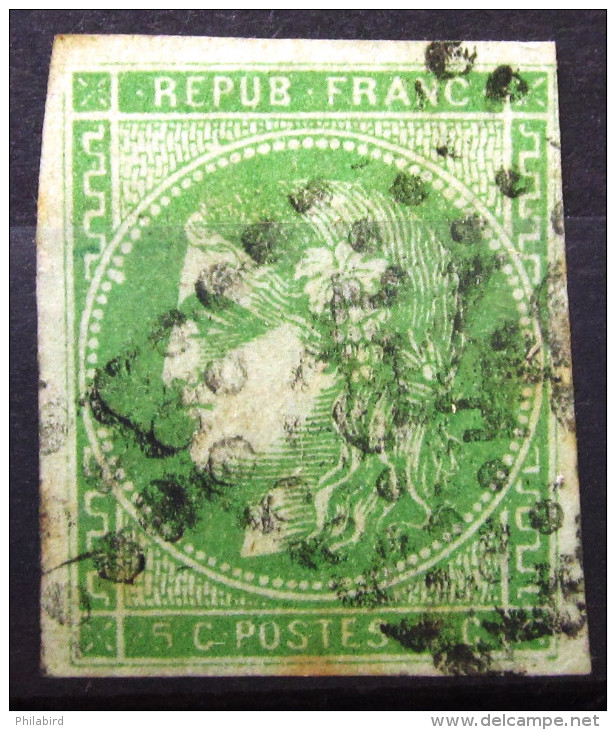 FRANCE          N° 42B            OBLITERE  (signé) - 1870 Bordeaux Printing