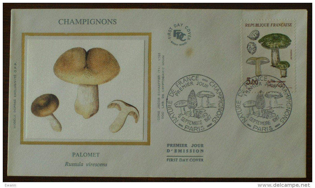 FDC 1987 - YT N°2491 - Nature De France / Champignons - PARIS - 1980-1989