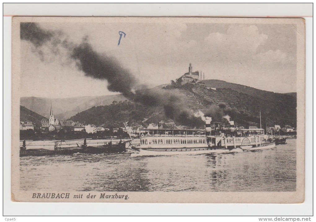 ALLEMAGNE    /    BRAUBACH  Mit  MAXBURG - BATEAU - Braubach