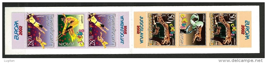 Yugoslavia  2002 Eurostamps - Circus - EUROPA IL CIRCO - LIBRETTO - BOOKLET - NUOVO ** MNH - Postzegelboekjes