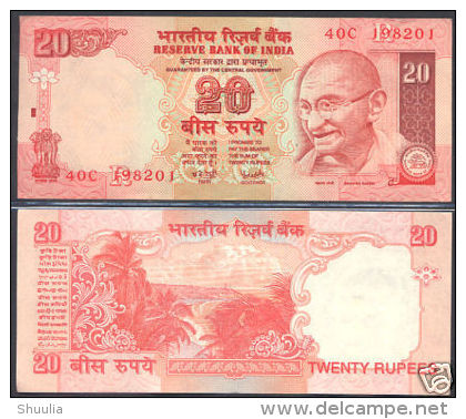 India 20 Rupees ND(2002) Pick 89Ad UNC - India