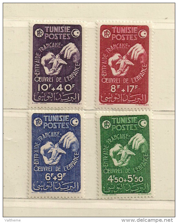 TUNISIE  (  FRTUN - 18 )  1947    N° YVERT ET TELLIER  N° 320/323     N* - Unused Stamps