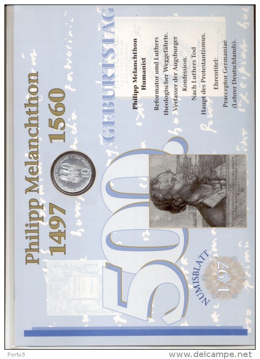 Numisblatt 1997 01 Melanchthon - Commemorations