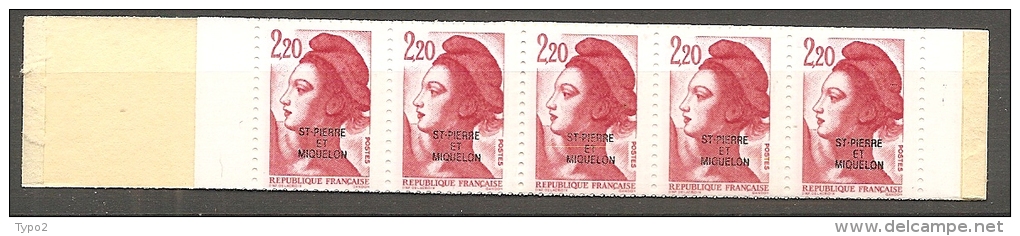 ST PIERRE -  Yv. Carnet De 22f  C464a 2 Bandes De 5 Timbres  Cote  12,5 Euro  LUXE - Cuadernillos