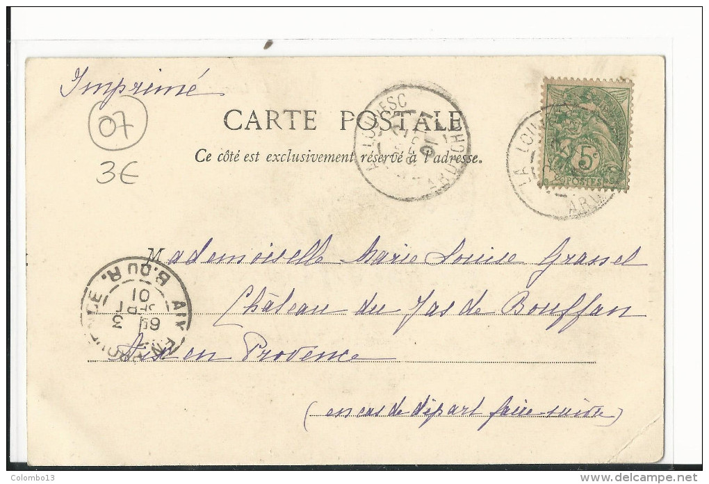 07 LA LOUVESC CARTE PRECURSEUR - La Louvesc