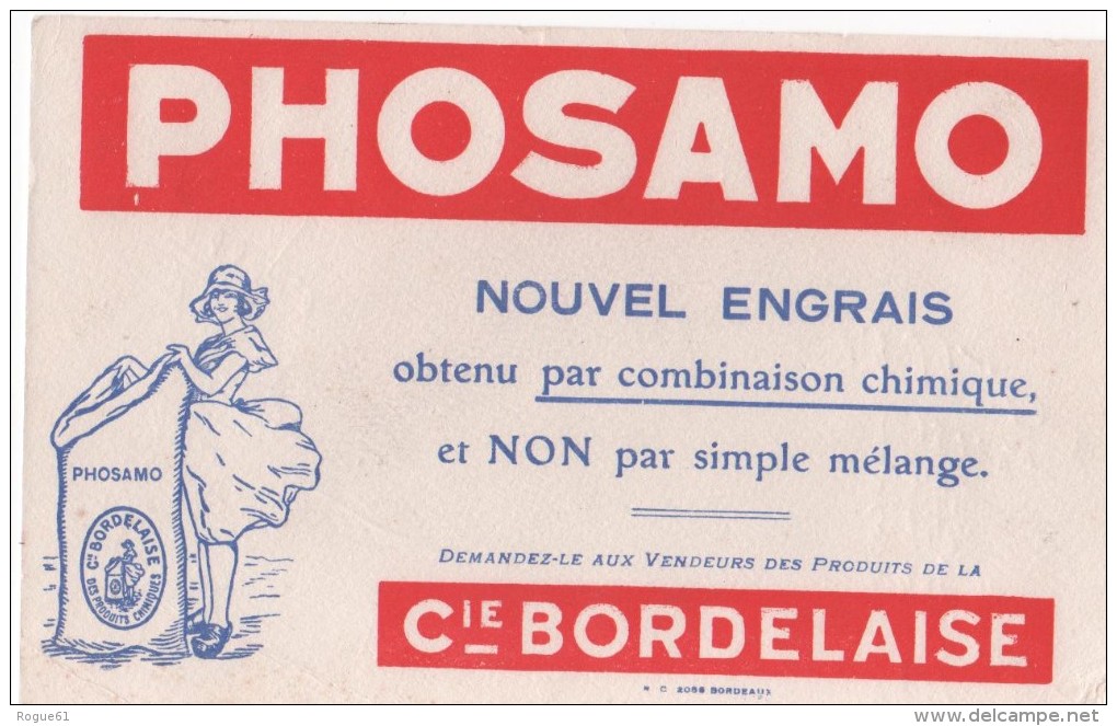 PHOSAMO   ( Buvard Nouvel Engrais )  Cie BORDELAISE - Landwirtschaft