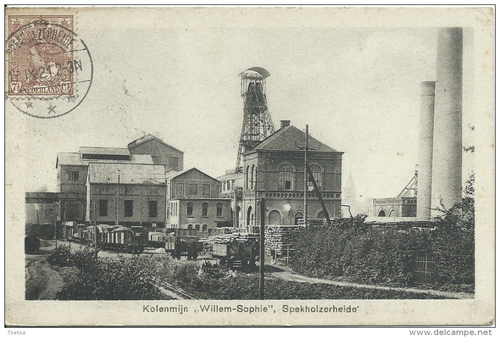 Spekholzeheide - Top Kaart - Kolenmijn " Willem-Sophie "  -1921 ( Verso Zien ) - Andere & Zonder Classificatie