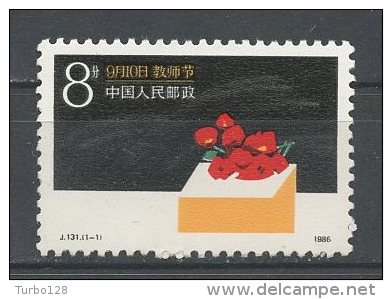 CHINE 1986 N° 2797 ** Neuf = MNH Superbe  Journée Enseignants Flore Fleurs Flowers Flora - Unused Stamps