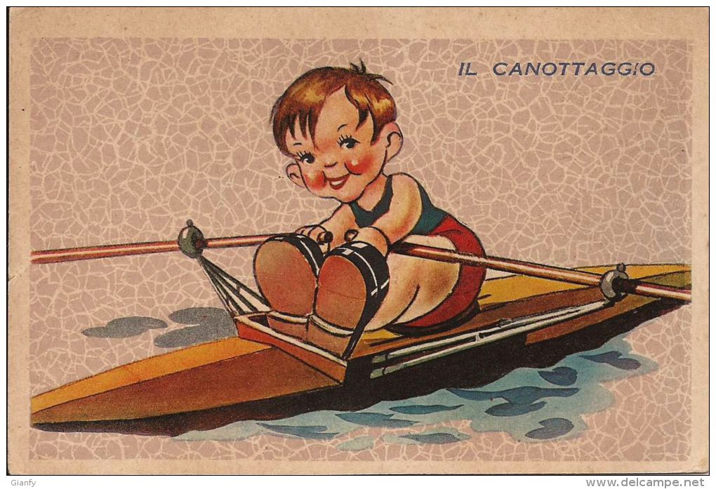 CANOTAGGIO AVIRON ROWING RUDERN REMO SPORT BAMBINI 1940 - Aviron