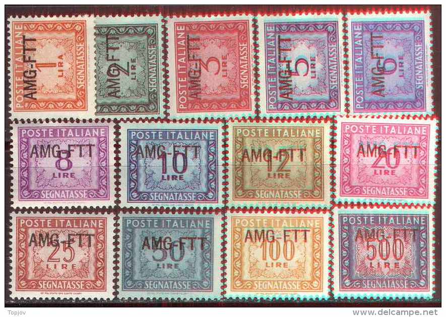 ITALIA - TRIESTE - A.M.G.  F.T.T.  OVP.-  SEGNATASSE SERIE COMPLETA -25, 50, 100, 500 L **MNH  Altri *MLH - 1949-54 - Taxe