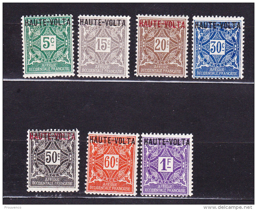 HAUTE VOLTA  1920   TAXE  1  A 8  SAUF  2   NEUFS *   TB - Unused Stamps