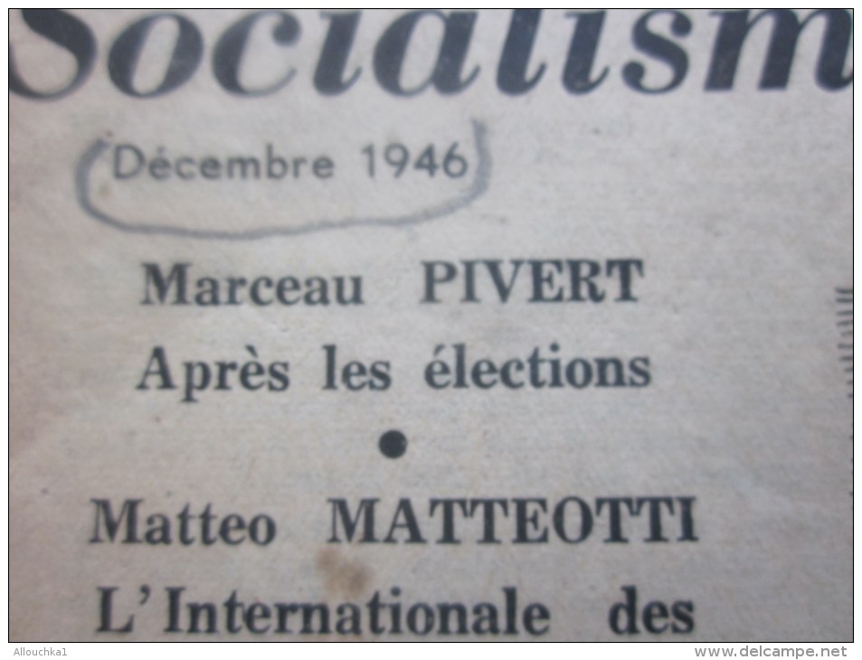 Revue "MASSES" Socialisme Et Liberté Déc 1946 Voir Les Différents Titres Illustration La Paix Sans Rameaux Mensuel N°6 - 1900 - 1949