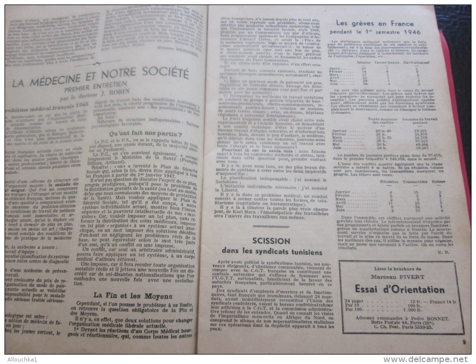 Revue "MASSES" Socialisme Et Liberté Déc 1946 Voir Les Différents Titres Illustration La Paix Sans Rameaux Mensuel N°6 - 1900 - 1949