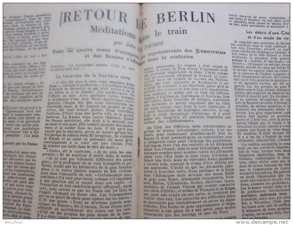 revue "MASSES" socialisme et liberté déc 1946 voir les différents titres illustration la paix sans rameaux mensuel N°6