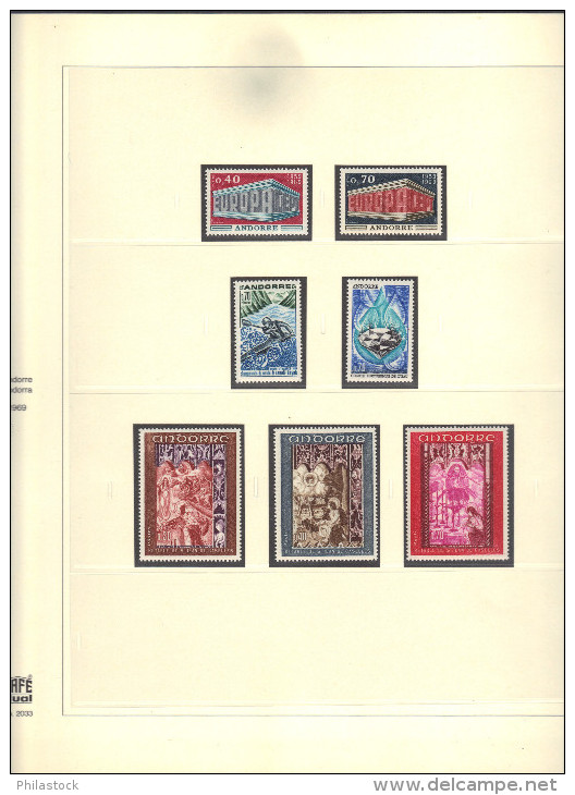 ANDORRE collection compléte 1961 à 1994  **  + blocs, PA, taxes, carnets, etc...