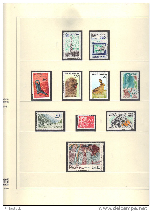 ANDORRE collection compléte 1961 à 1994  **  + blocs, PA, taxes, carnets, etc...