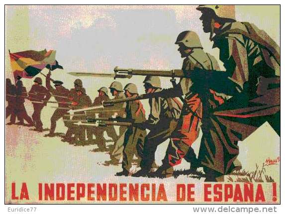 Cartel Affiche Poster Guerra Civil Española 20x13 Cm. Aprox. REPRODUCTION - Patrióticos