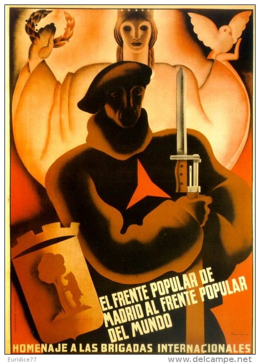 Cartel Affiche Poster Guerra Civil Española 20x13 Cm. Aprox. REPRODUCTION - Patrióticos