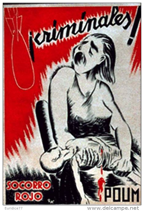 Cartel Affiche Poster Guerra Civil Española 20x13 Cm. Aprox. REPRODUCTION - Patrióticos