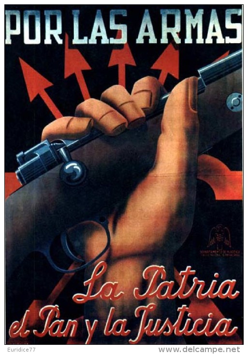 Cartel Affiche Poster Guerra Civil Española 20x13 Cm. Aprox. REPRODUCTION - Patrióticos