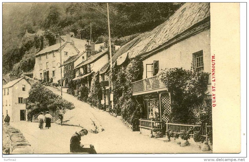 DEVON - LYNMOUTH - QUAY STREET Dv695 - Lynmouth & Lynton