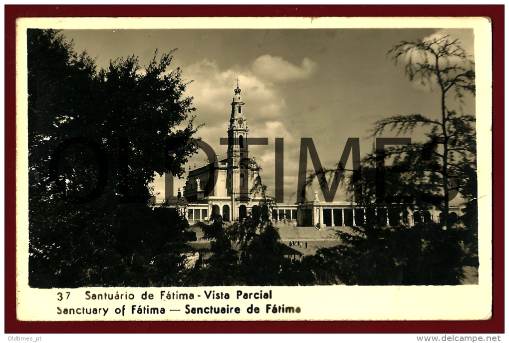 FATIMA - VISTA PARCIAL DO SANTUARIO - 1950 REAL PHOTO PC - Santarem