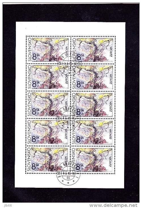 Bloc 10 Timbres Europa 1995 Oblitéré YT 188 / Sheet Europa 1995 Used Mi 226 - Oblitérés