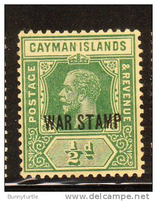 Cayman Islands 1919 War Tax Stamps Overprinted Mint - Cayman Islands