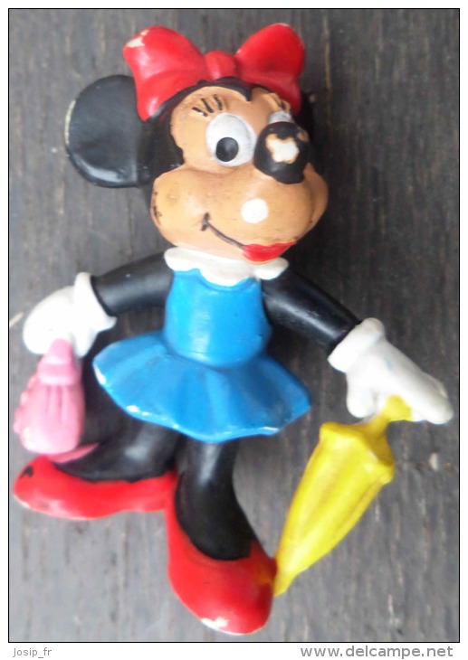 DISNEY: Personnage MINNIE 5,5cm Caoutchouc Mou - Statuettes En Résine