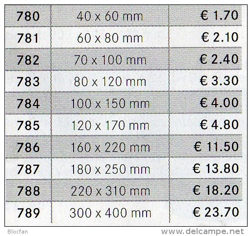 #787 Größere Hüllen 100-Polybeutel Mit Verschluß Neu 14€ Schutz/Einsortieren Lindner 180x250mm For Stamp+letter Of World - Enveloppes Transparentes
