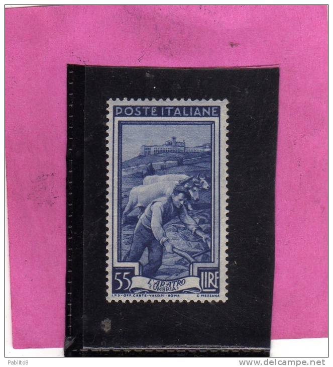 ITALIA REPUBBLICA ITALY REPUBLIC 1950 1951 AL LAVORO LABOUR LIRE 55 MH - 1946-60: Nuevos