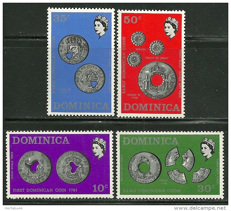 Dominica    "Early Coins"     Set    SC# 333-36   MNH** - Dominica (1978-...)