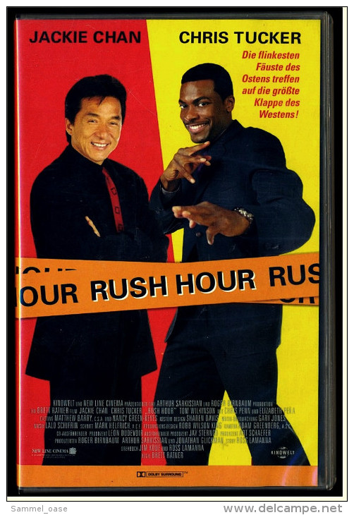 VHS Video  -  Rush Hour  -  Mit : Ken Leung, Jackie Chan, Tom Wilkinson, Tzi Ma  -  Von 1998 - Acción, Aventura