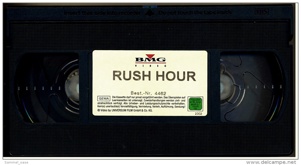 VHS Video  -  Rush Hour  -  Mit : Ken Leung, Jackie Chan, Tom Wilkinson, Tzi Ma  -  Von 1998 - Acción, Aventura