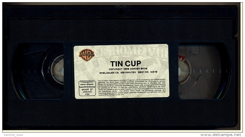 VHS Video  -  Tin Cup  -  Mit :  Ben Wright , Irina Gasanova , Rex Linn , Michael Milhoan , Kevin Costner  -  Von 2001 - Romantic