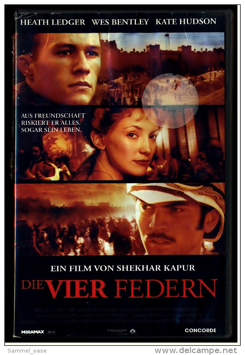 VHS Video  -  Die Vier Federn  -  Mit : Heath Ledger, Wes Bentley, Kate Hudson  -  Von 2002 - Drama