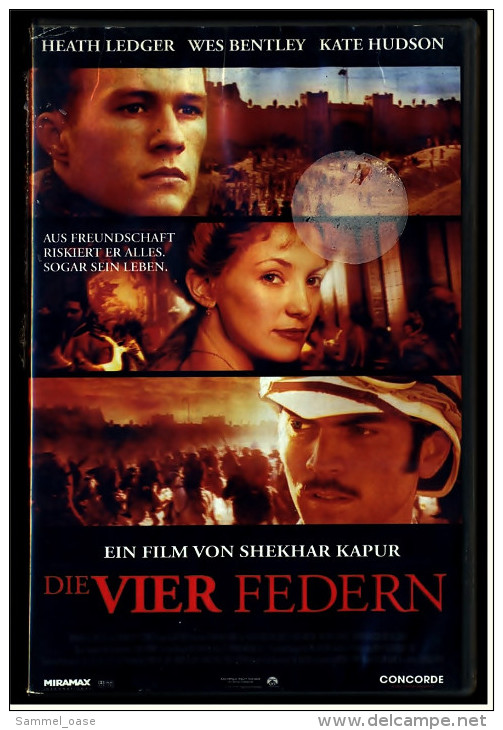 VHS Video  -  Die Vier Federn  -  Mit : Heath Ledger, Wes Bentley, Kate Hudson  -  Von 2002 - Dramma