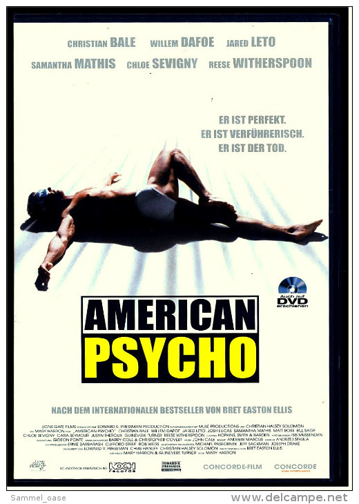 VHS Video  -  American Psycho  -  Mit : Christian Bale, Willem Dafoe, Jared Leto, Reese Witherspoon  -  Von 2001 - Crime