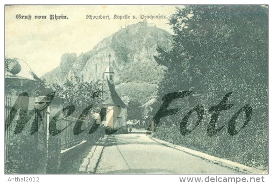 Bad Honnef Rhoendorf Kapelle Straße Gruß Vom Rhein Um 1910 - Bad Honnef