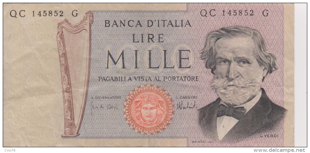 Billet 1000 Lire Banca Italia 26 Février 1969 - 1000 Lire