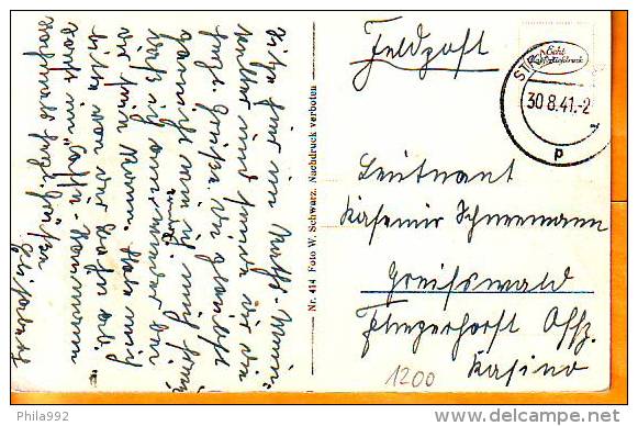 Germany 1941 Y Traveled Postcard Stralsund St. Mary's Church - Stralsund