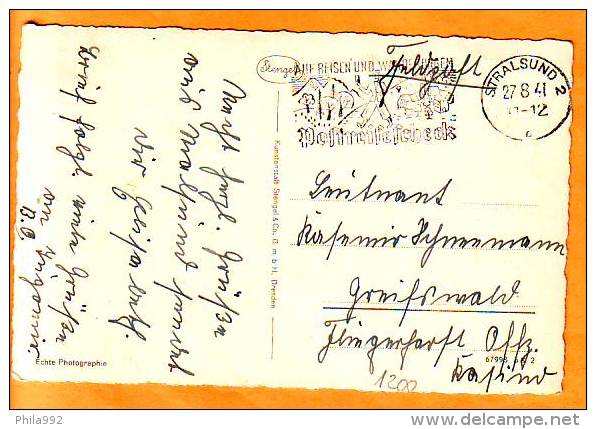 Germany 1941 Y Traveled Postcard Stralsund St. Mary´s Church View - Stralsund