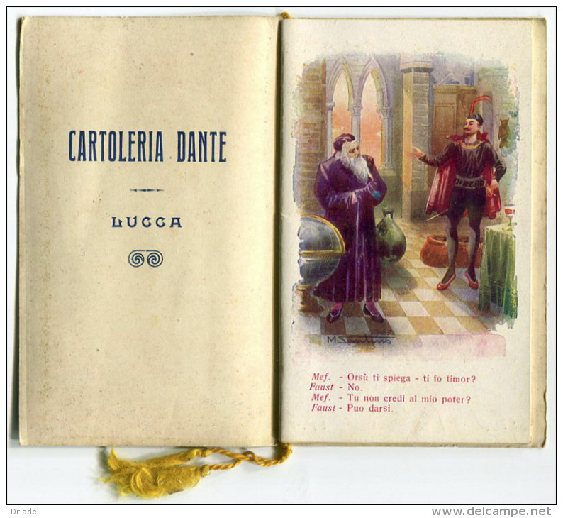 CALENDARIO FAUST OPERA LIRICA ANNO 1923 CARTOLERIA DANTE LUCCA - Formato Piccolo : 1921-40