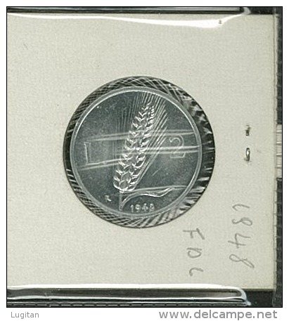 Numismatica: Repubblica Italiana - 2 Lire SPIGA - ANNO 1948 FDC - FIOR DI CONIO - 2 Lire