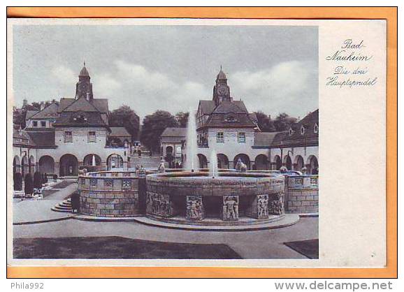 Germany 1935 Y Traveled Postcard Bad Nauheim Die Drei Hauptsprudel - Bad Nauheim