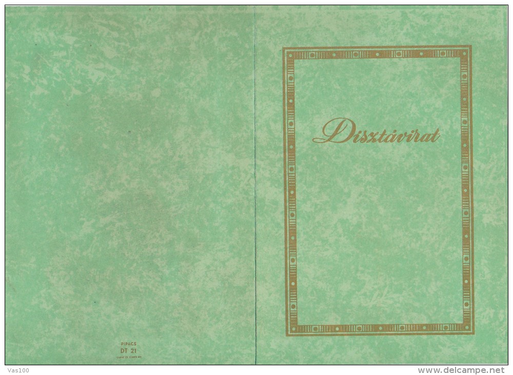 FLOWERS, ENVELOPED TELEGRAMME, VERY RARE, 1950, CODE DT 2021, SPECIAL ENVELOVE - Telegraphenmarken