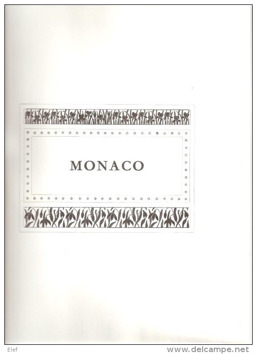 MONACO 1885 / 1966, Jeu De 54 Pages / Feuilles YVERT Poste + PA PREO, BF Etc, SUPERBE ! A SAISIR !!!!!! - Fogli Prestampati