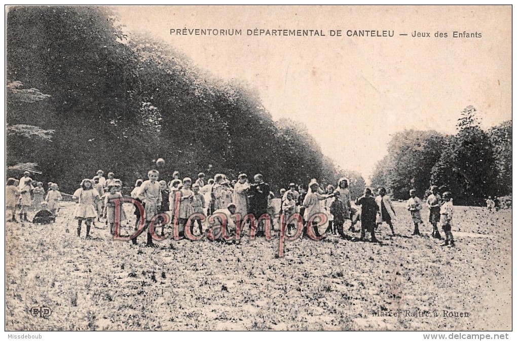 76 -CANTELEU  - Preventorium Departemental De Canteleu - Jeux D'Enfants  - Dos Vierge  - 2 Scans - Canteleu