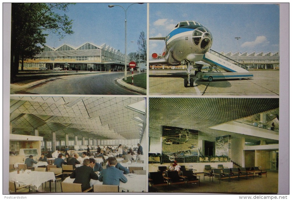 Old Postcard  AIRPORT/ AEROPORT/ FLUGHAFEN WARSZAWA AIRPORT Aeroport - Plane - Aerodrome